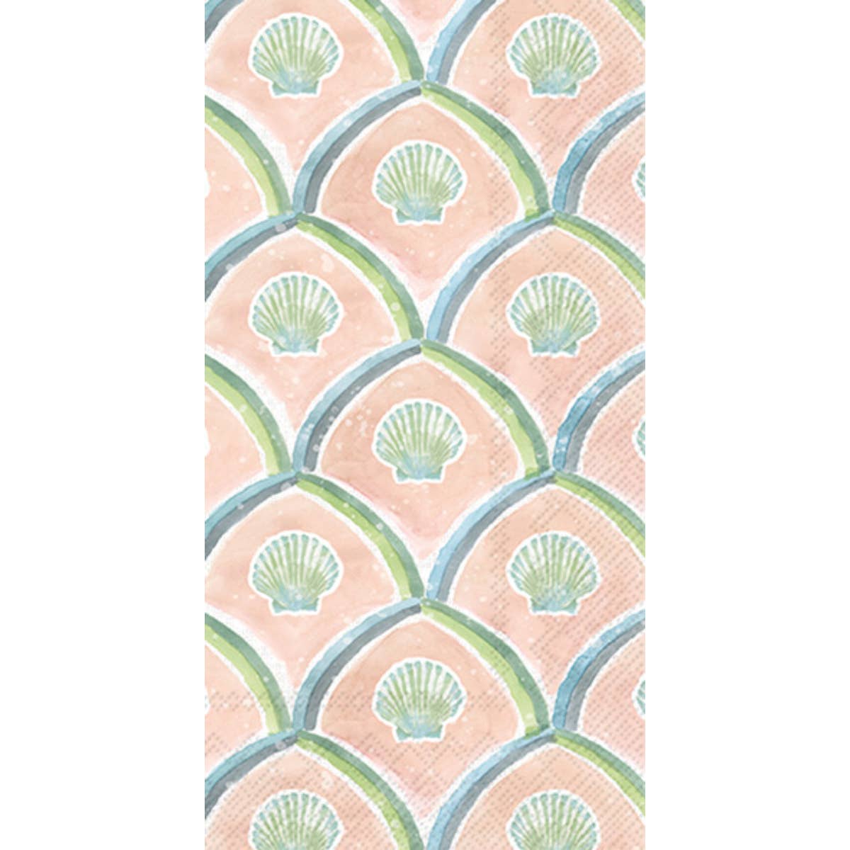 Watercolor Coast Shells Guest Towels