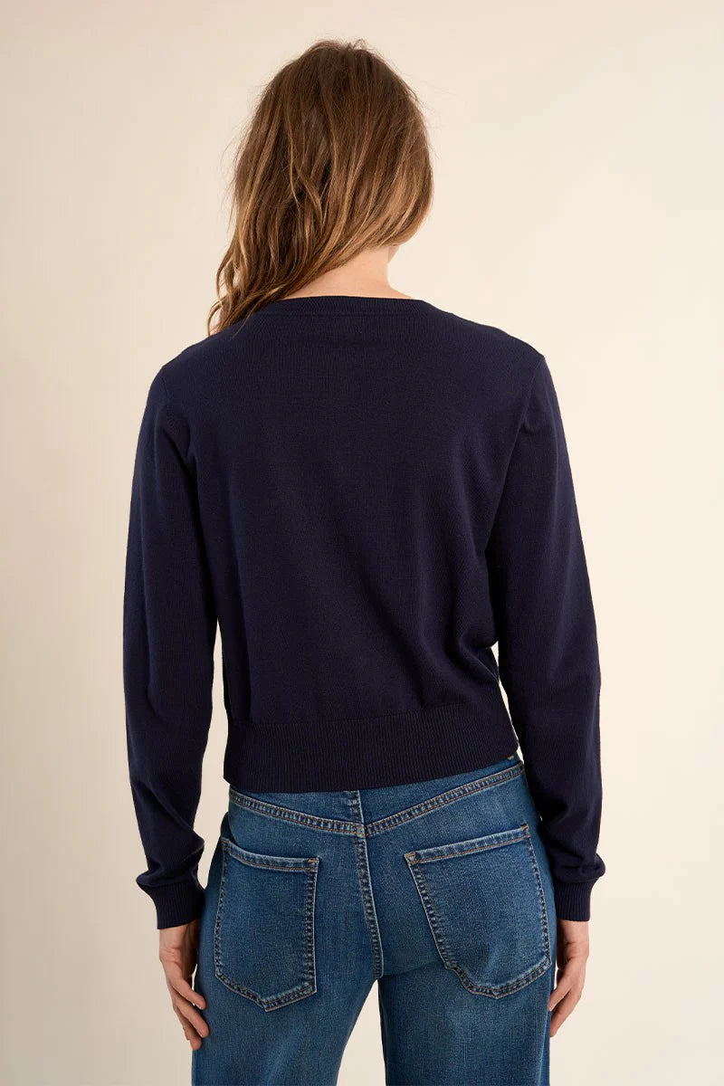 MB Navy Knit Cardigan