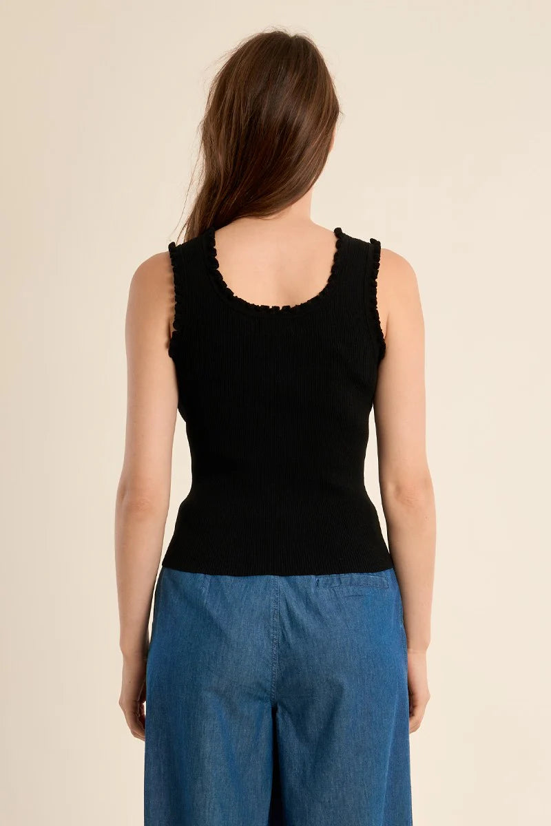 MB Black Ribbed Tank
