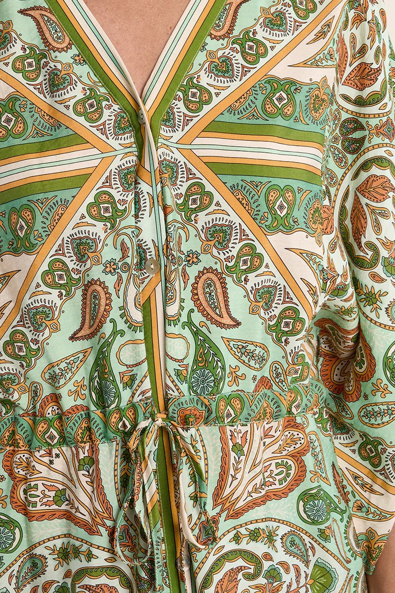 MB Green Kimono Dress