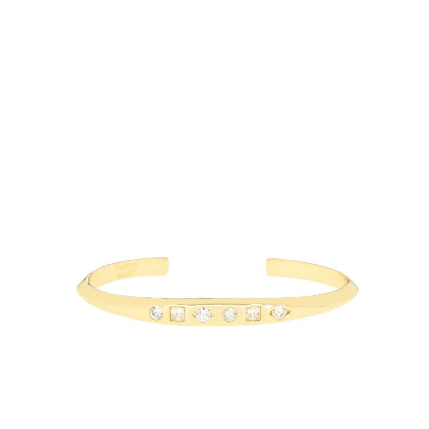 Multi shape crystal cuff bracelet