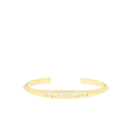Multi shape crystal cuff bracelet