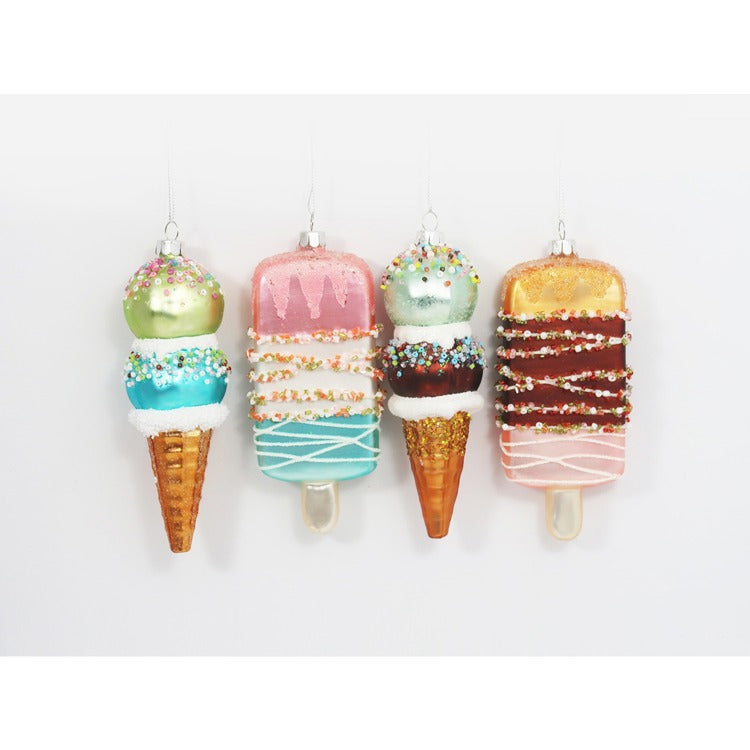 Popsicle Ice Cream Cone Ornaments