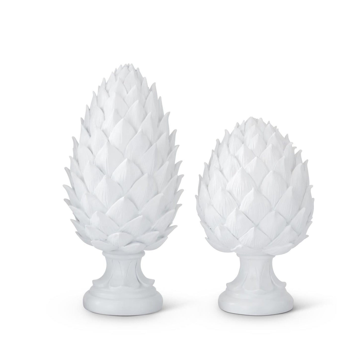 White Resin Artichoke Finials