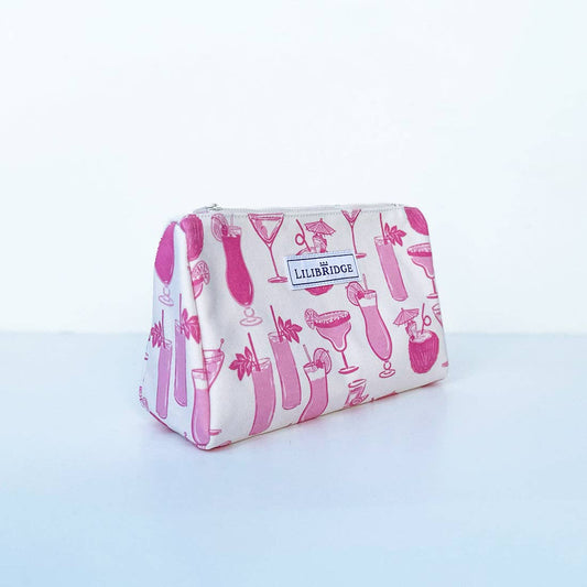 Pink Cocktails Makeup Bag