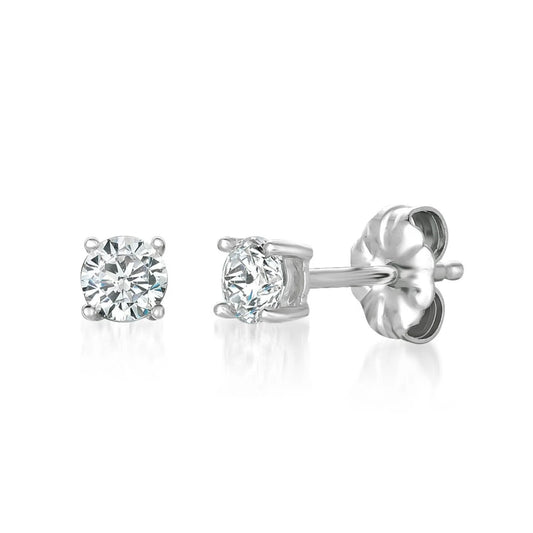 .25ct Brilliant Cut Stud Earrings in Platinum - 900162E00CZ