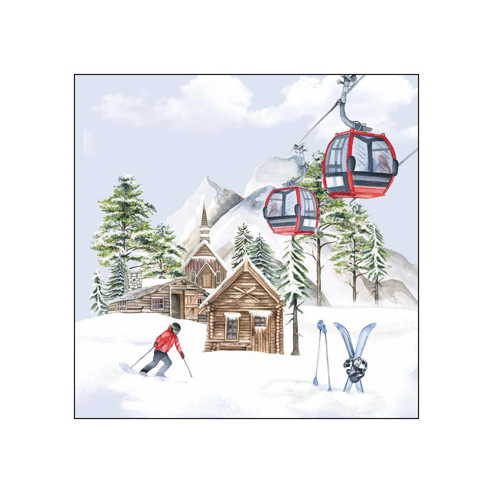 Ski Hut Cocktail Napkins