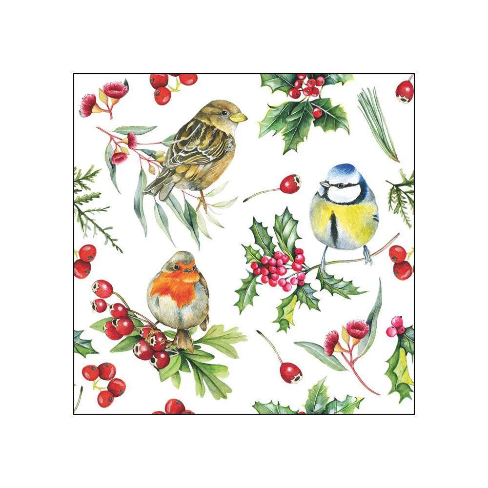 Birds in Winter Cocktail Napkins