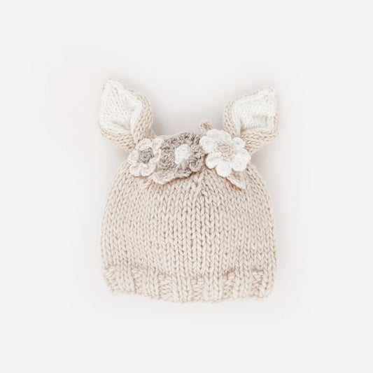 Natural Flower Bunny Beanie