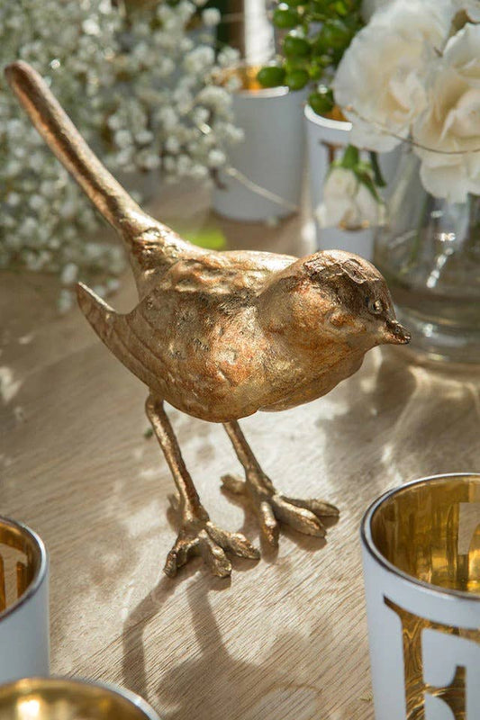 Gold Cast Iron Bird