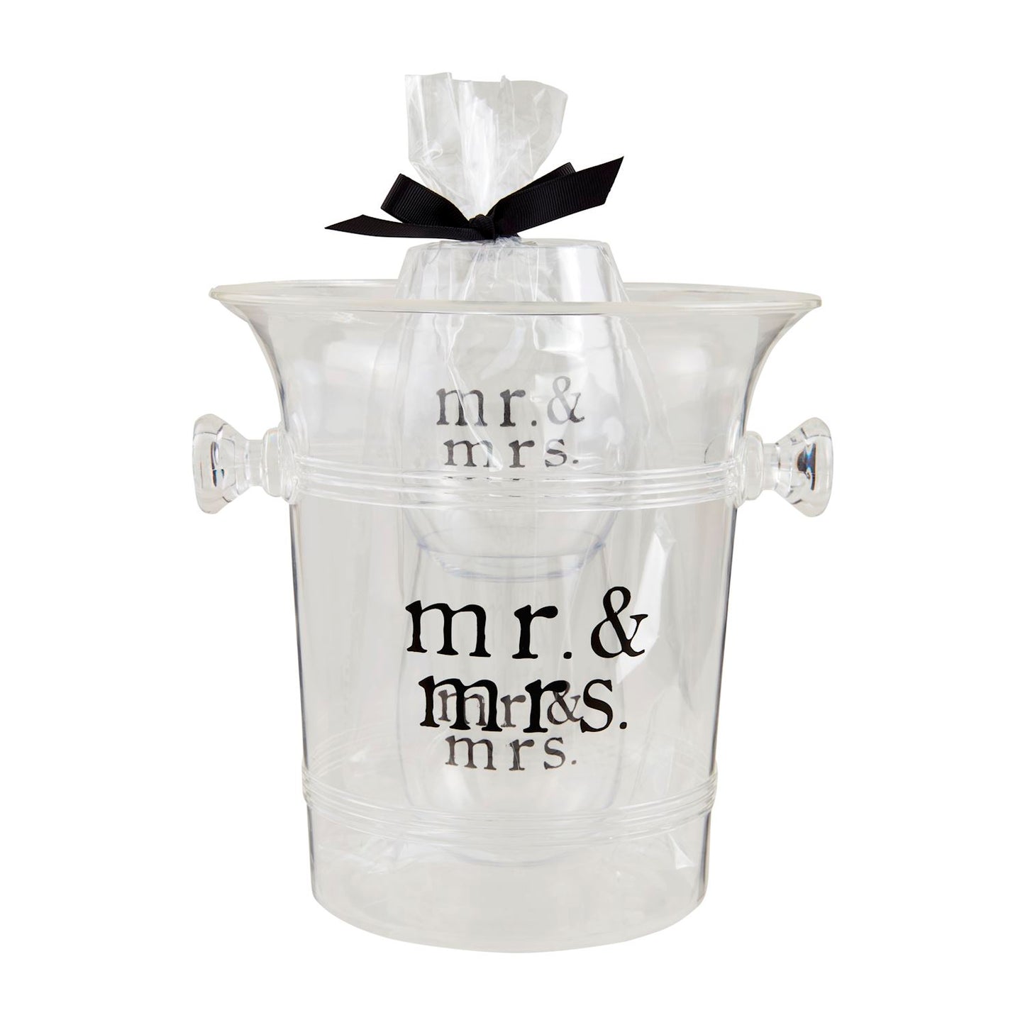 Mr & Mrs Ice Bucket & Glass Set