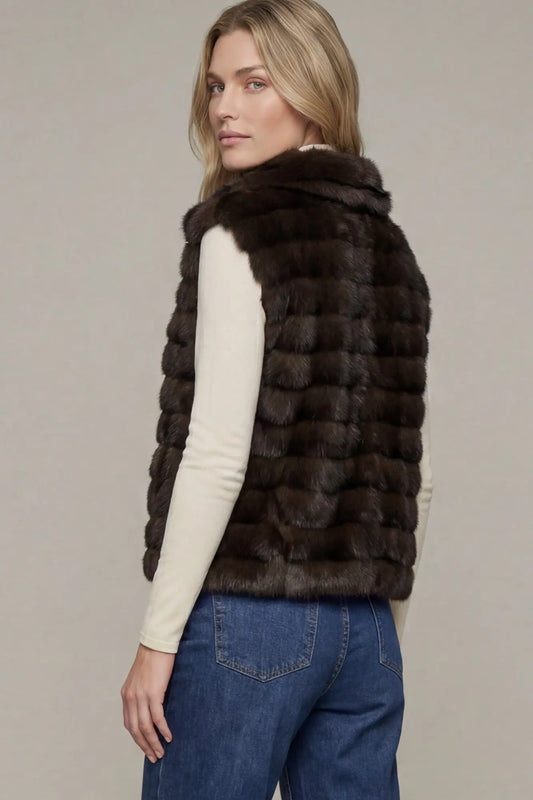 Brown Faux Fur Vest