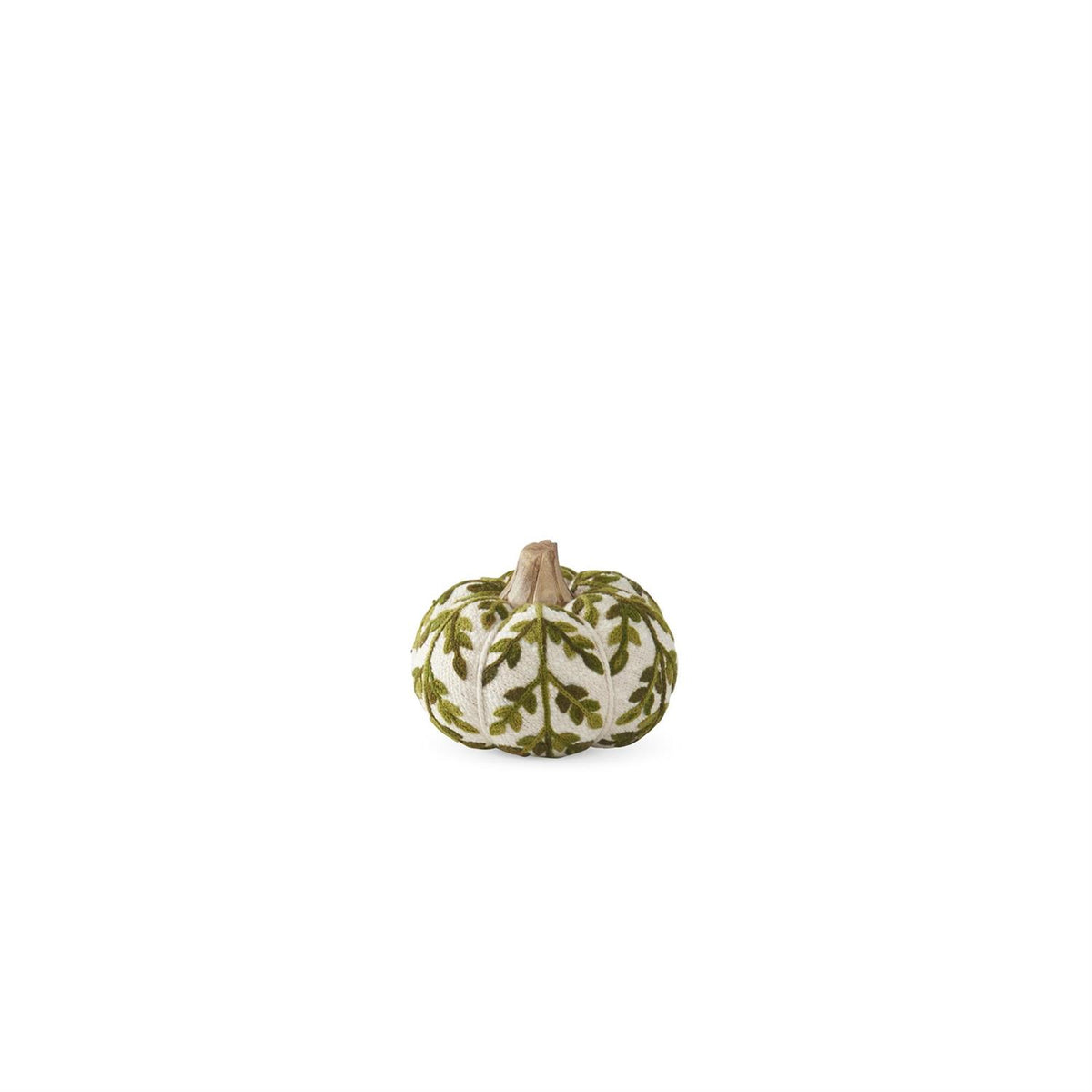 Foliage Knit Pumpkin w/Wood Stem