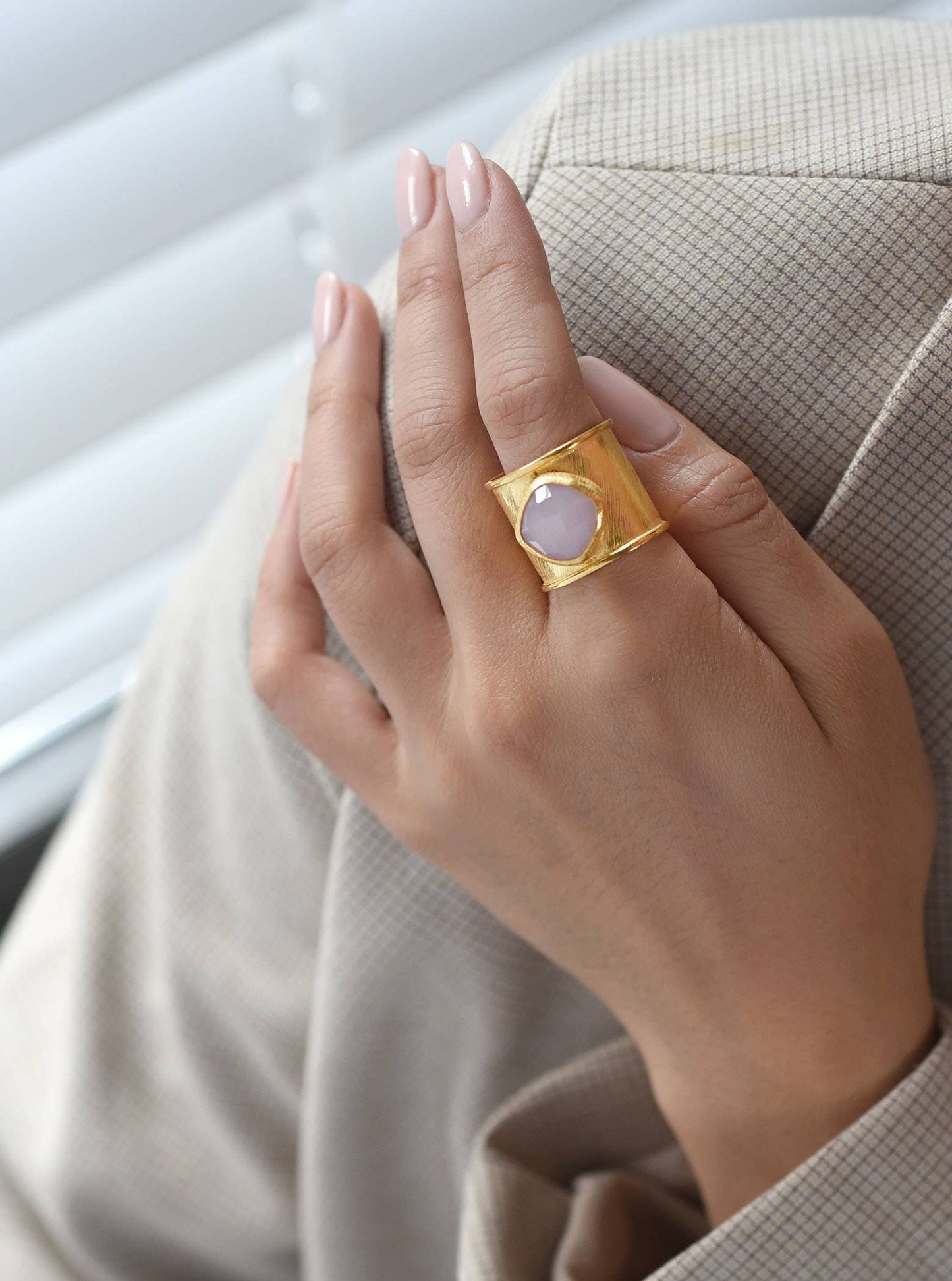 Gemstone Cuff Ring