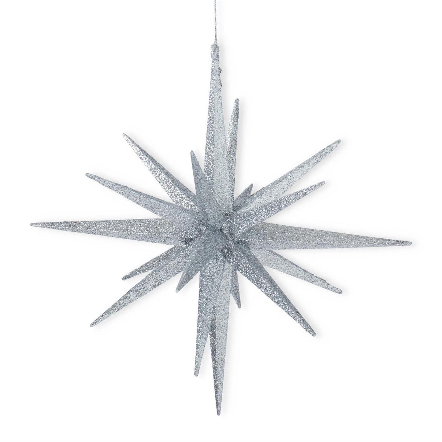 Silver Glitter Star Ornament