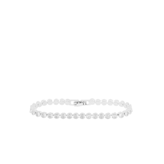 Crystal bezel set tennis bracelet