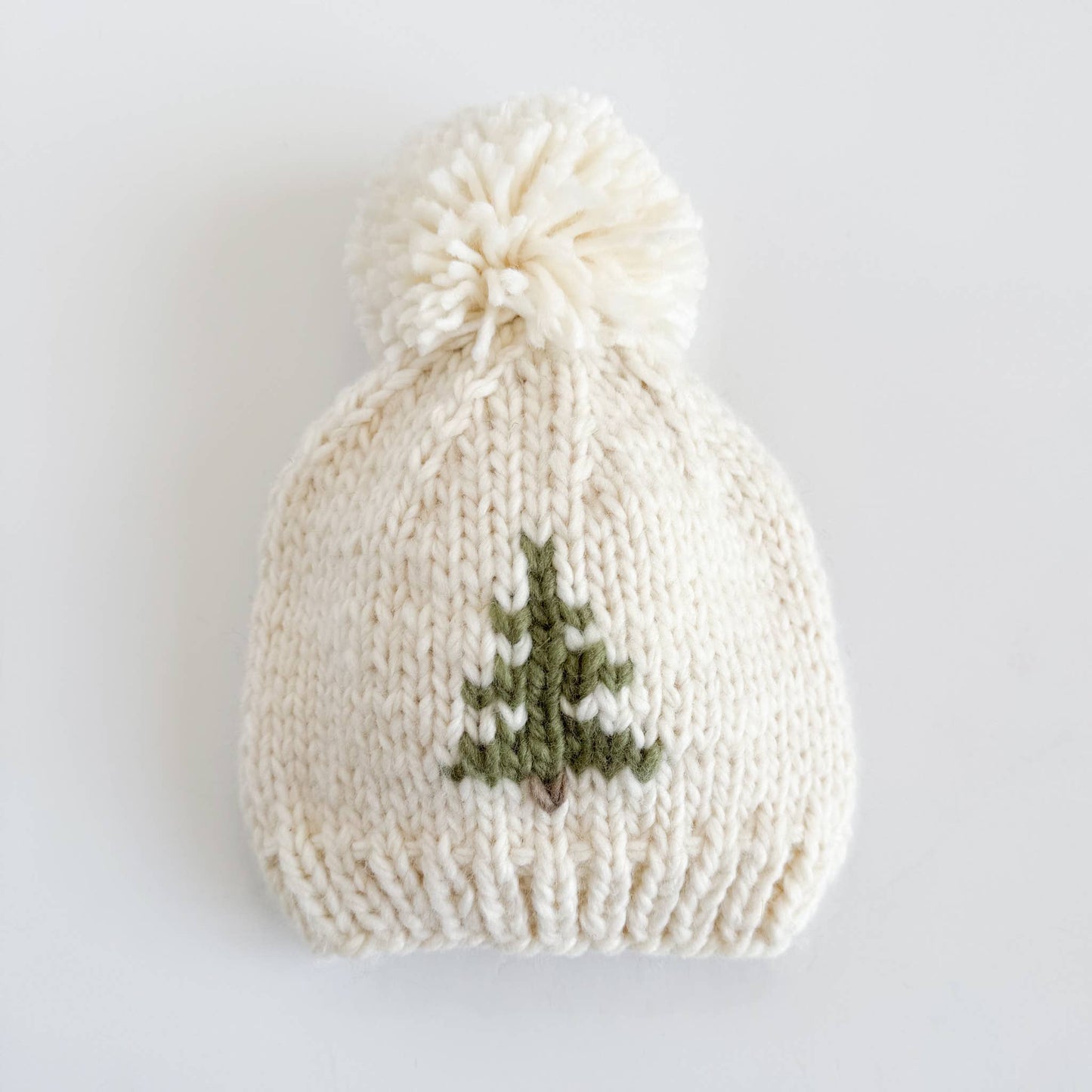 Cream Tree Knit Beanie