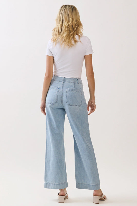 Rosa Light Weight A-Line Darted Jeans