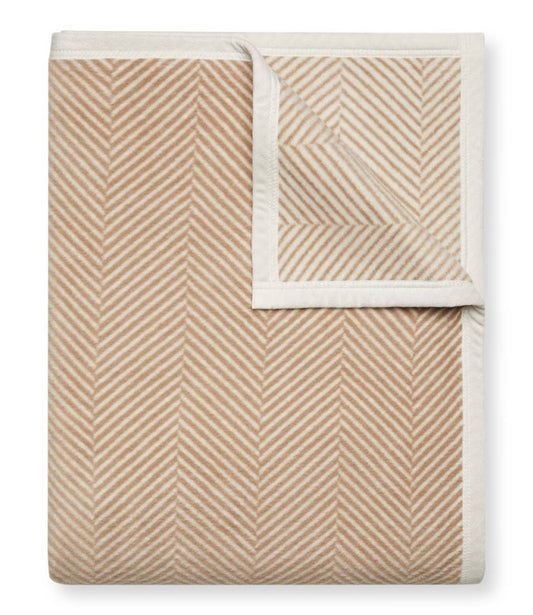 Tan Harborview Herringbone Blanket