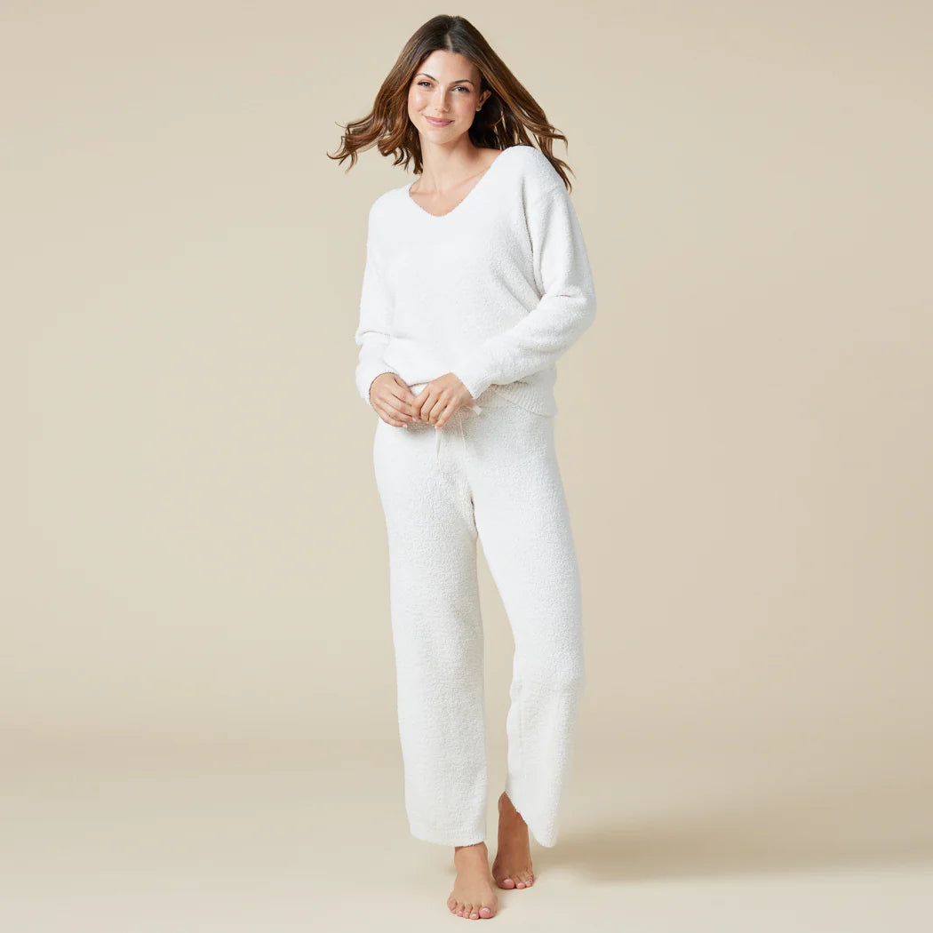 Almond Marshmallow V-Neck Lounge Set