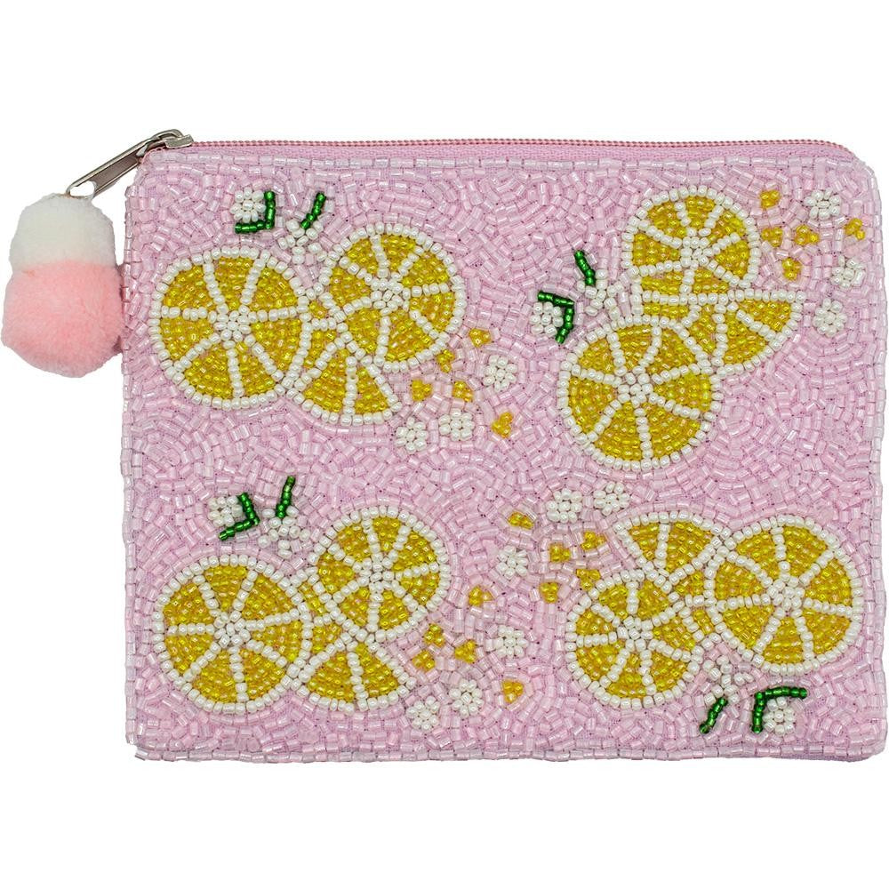 Lemon Slices Seed Bead Bag