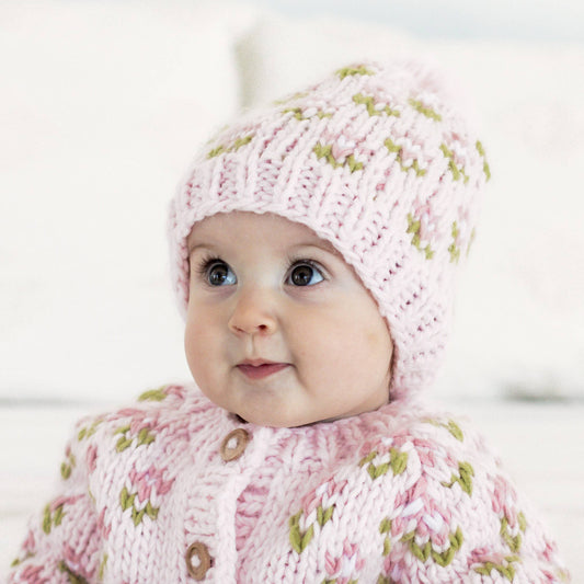 Bitty Blooms Blush Beanie Hat