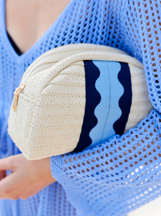 Marbella Blue Zip Pouch