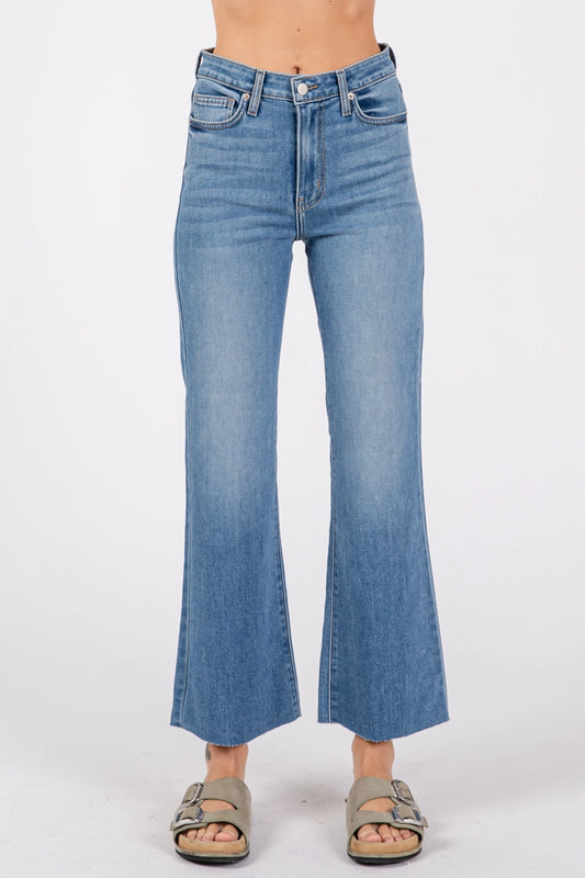 Medium Denim Sicily Scissor Cut Hem