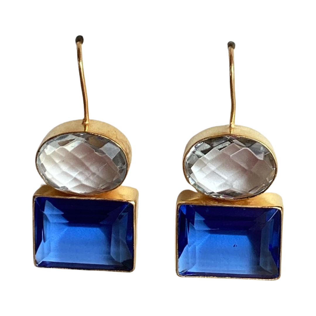Caplin Crystal Tanzanite Earrings