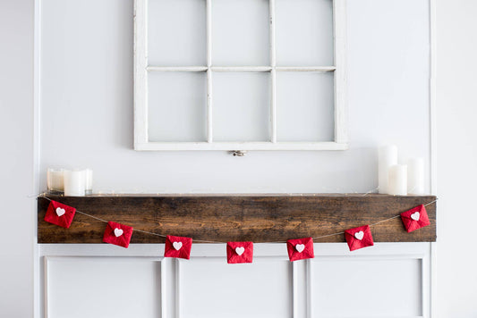 Valentines Wool Felt Garland
