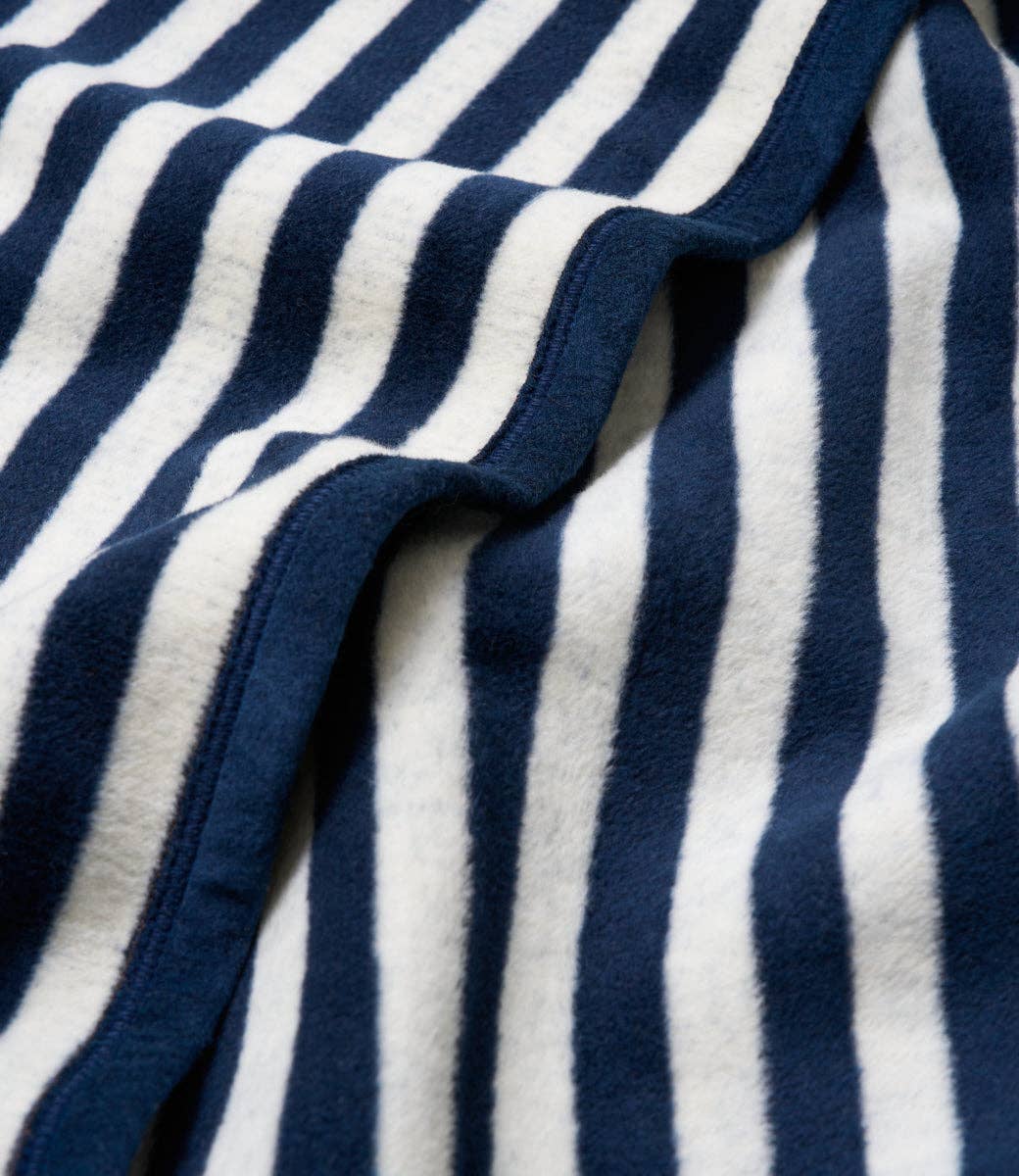 Sideline Stripe Navy Midi Blanket