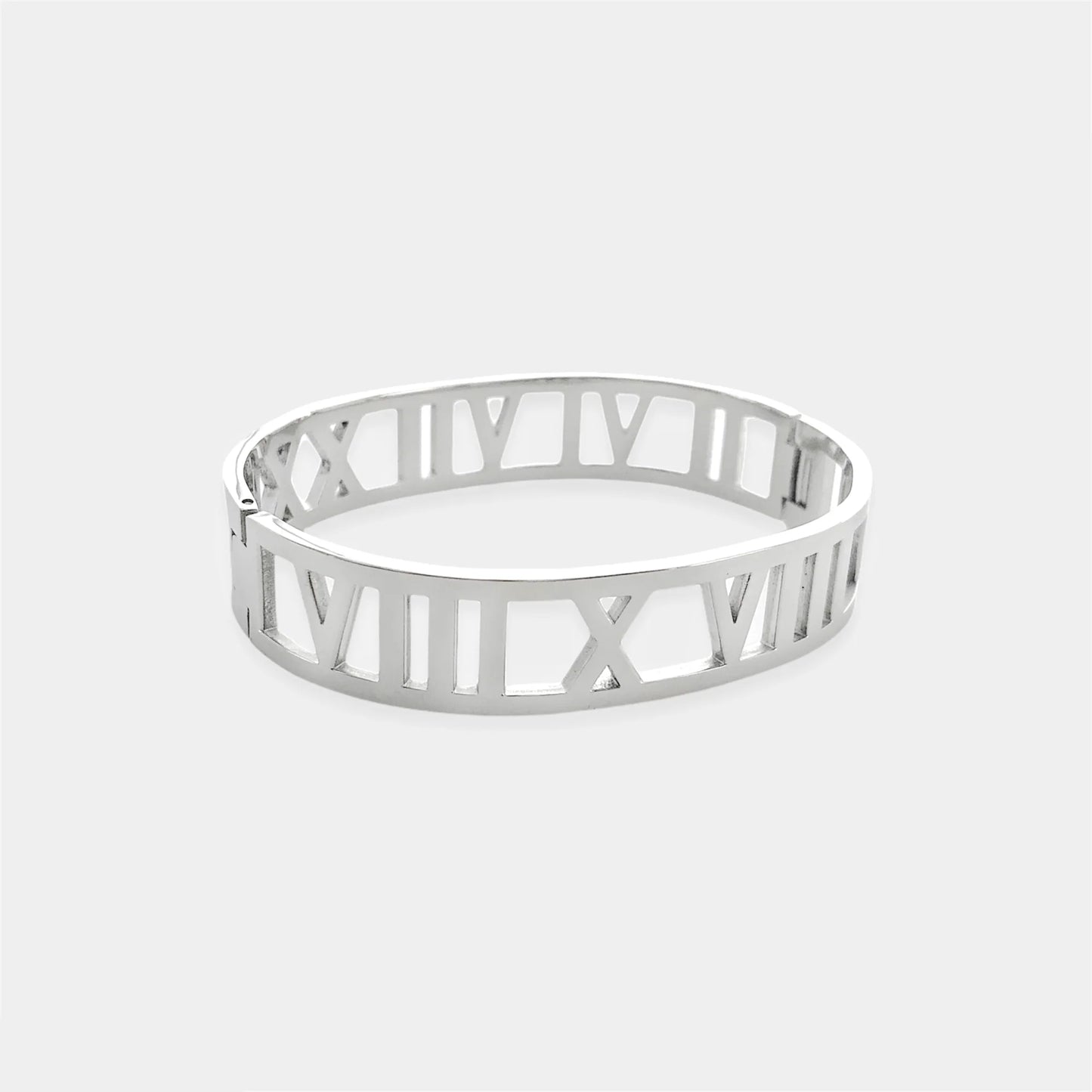 Roman Numeral Cut Out Bangle