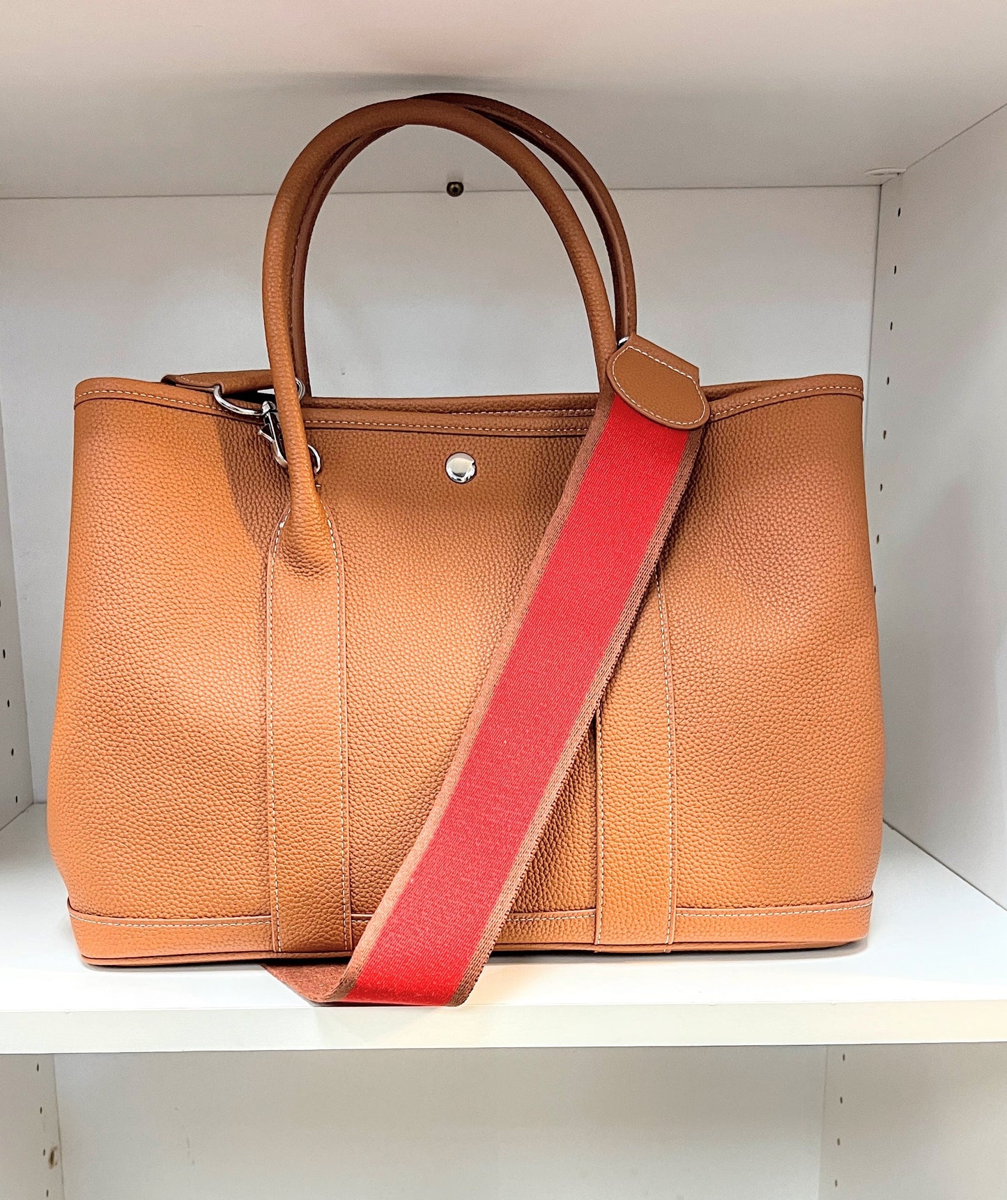 Vegan Leather Silver Tote Bag