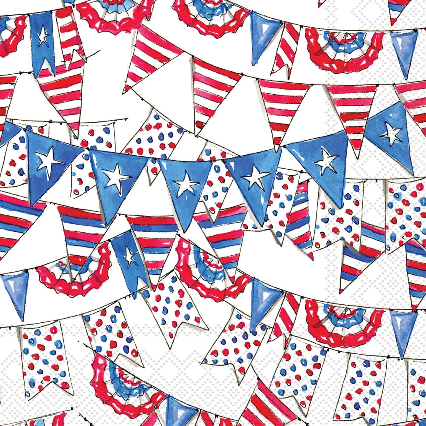 Patriotic Pennant Flag Cocktail Napkins