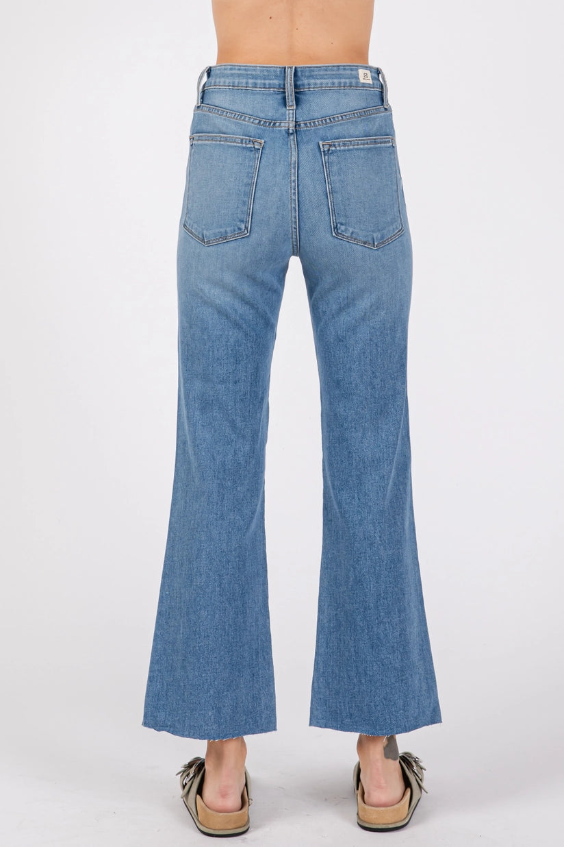 Medium Denim Sicily Scissor Cut Hem