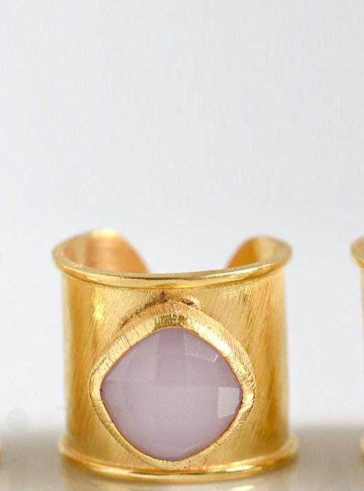 Gemstone Cuff Ring