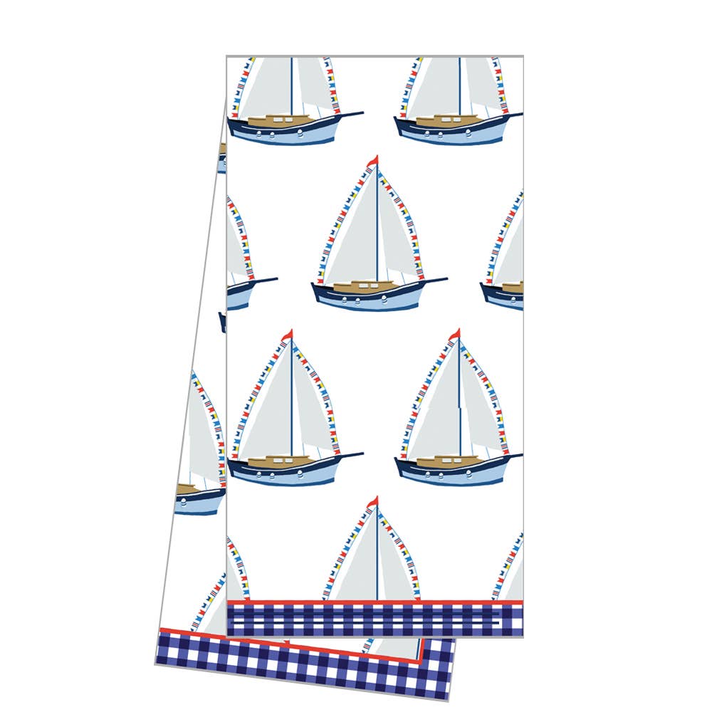 Sailboats Tea Towel