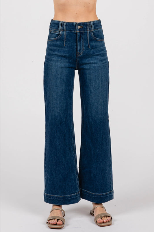 A-Line Dark Darted Jeans
