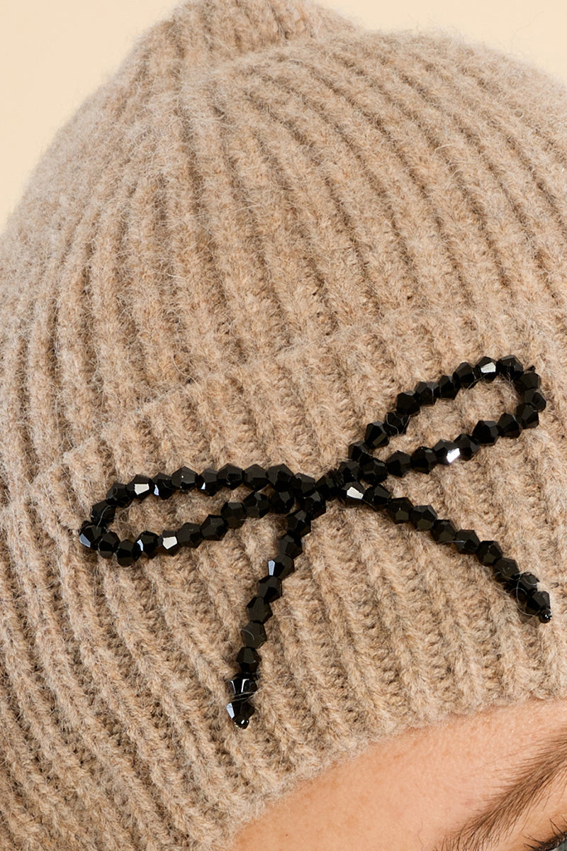 MB Bow Beige Beanie