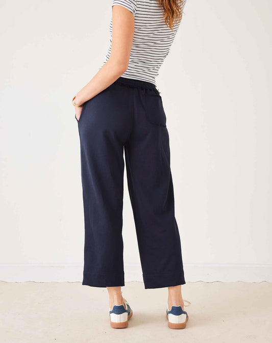 Navy Frenchie Wide Leg Pant