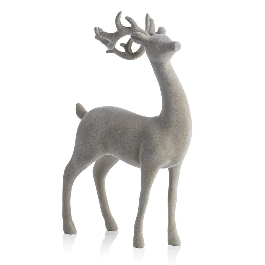 Flocked Standing Deer