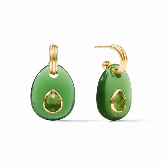 Palmetto Green Carnaby Hoop & Charm Earring