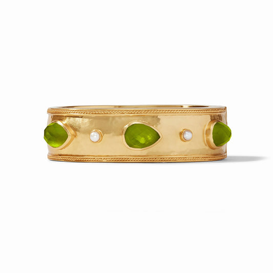Iridescent Palmetto Green Cannes Hinge Bangle
