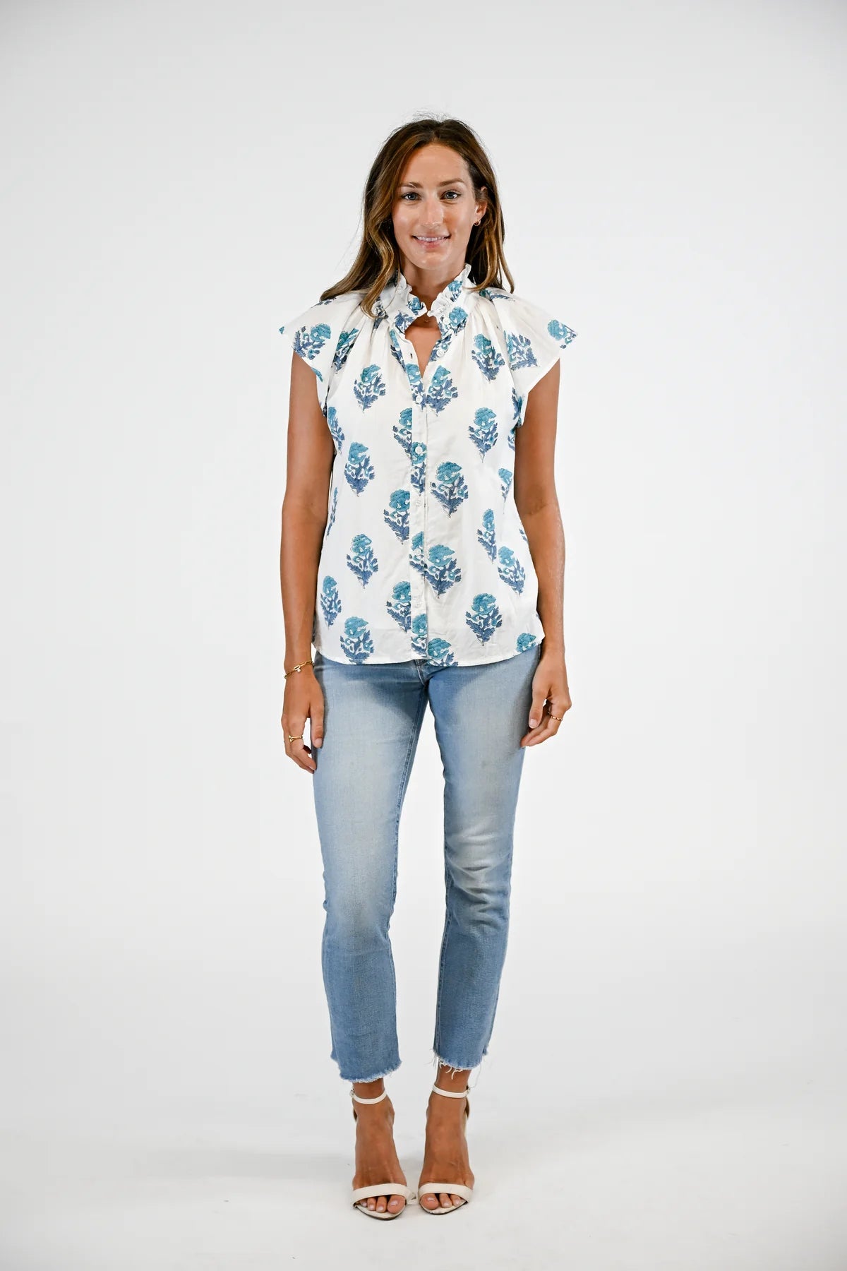 Petite Blue Bays Blouse