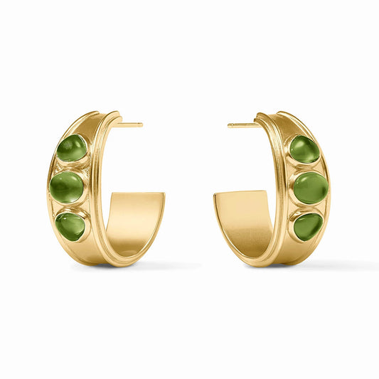 Iridescent Palmetto Green Dolce Stone Hoop