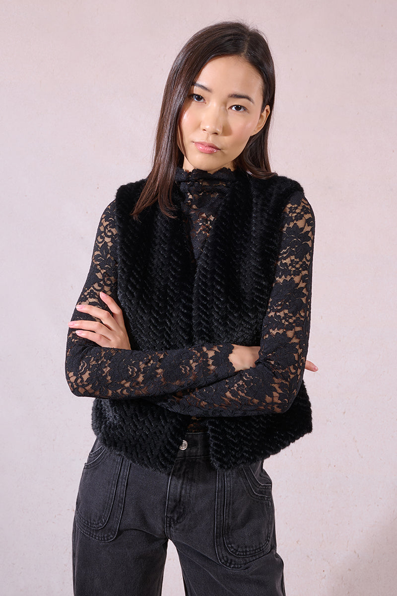 MB Black Lace Under Sweater