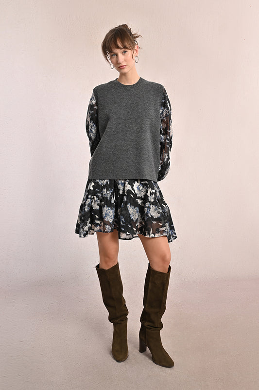 MB Grey Sleeveless Sweater