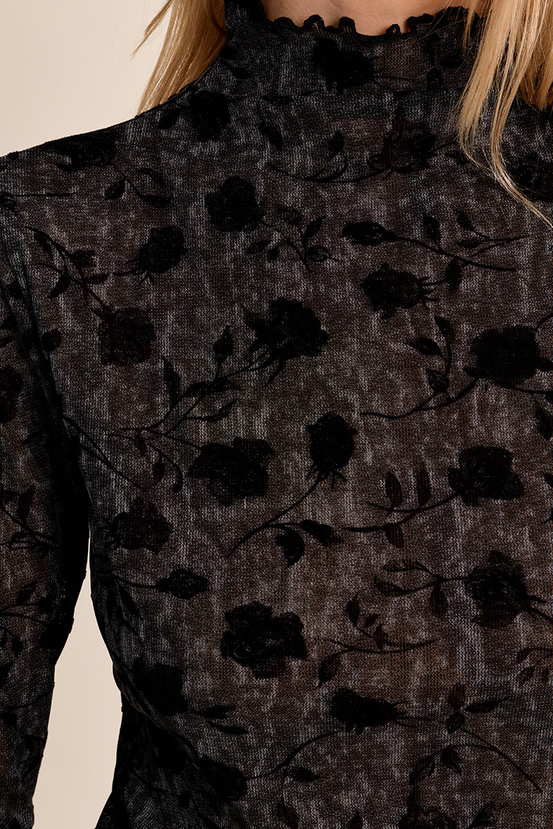 Black MB Lace Under Top