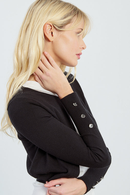 MB Black Cropped Cardigan