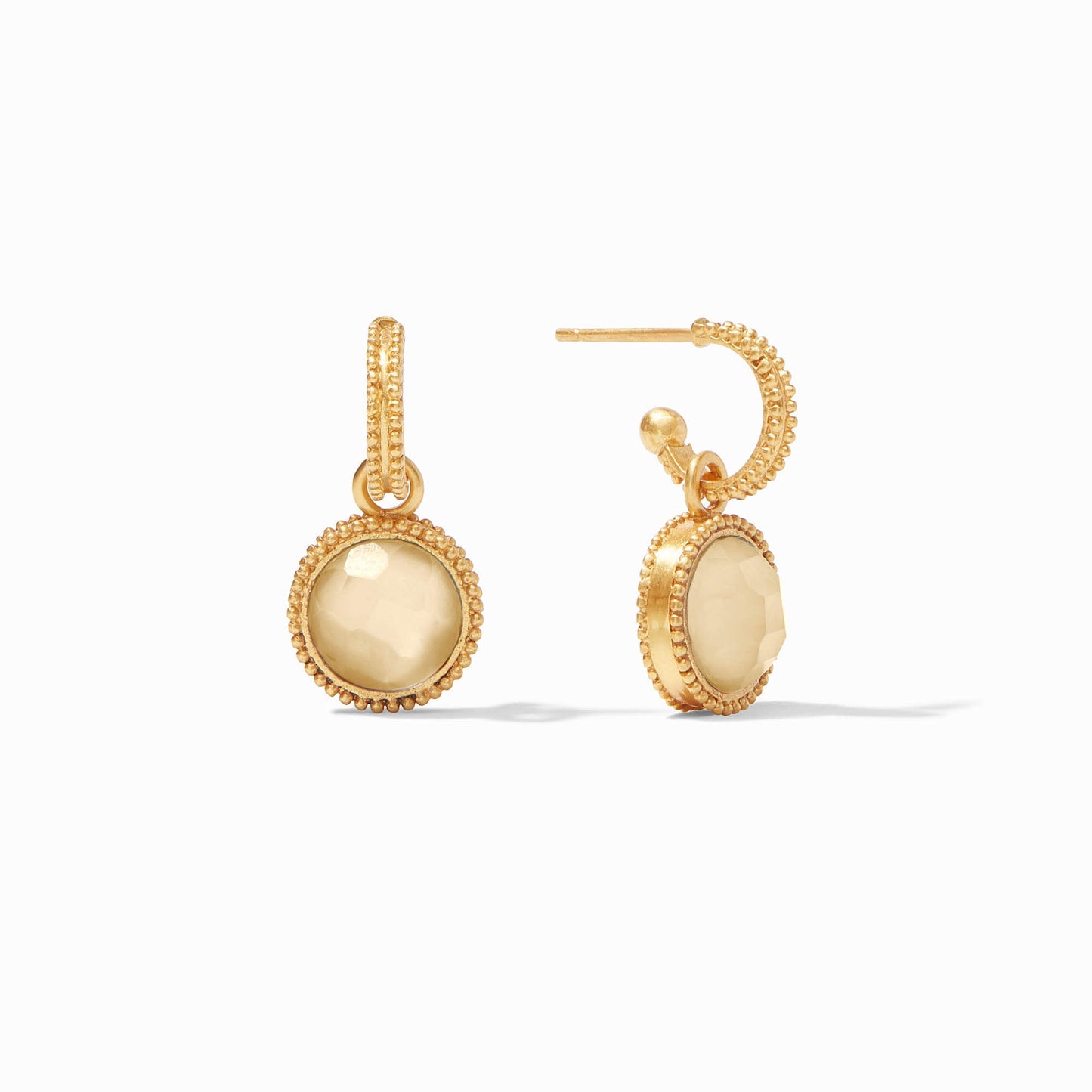 Fleur De Lis Champagne Charm Earrings